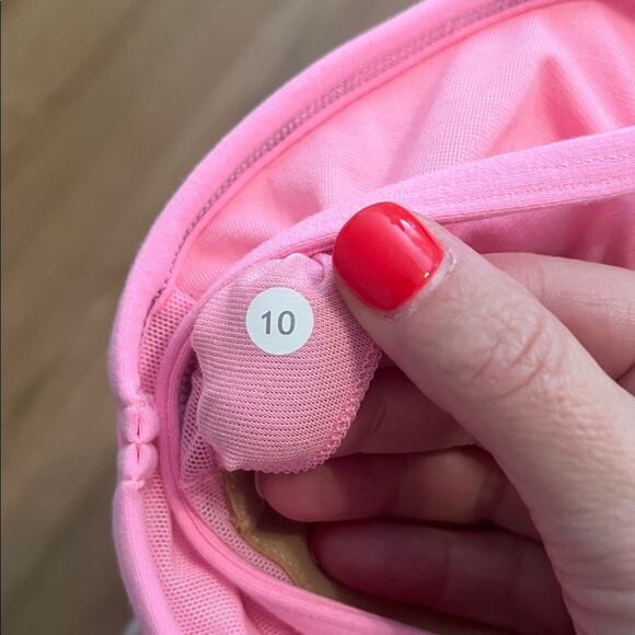 Lululemon Power Y Tank *Luon Light Classic Stripe in White and Pink Shell - Picture 7 of 9